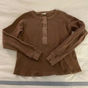 Good American waffle long sleeve